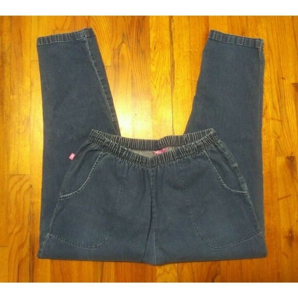 Woman Within Pullon Jeans womens Sz 18W Tapered Leg stretch pockets ankle crop - Picture 6 of 6